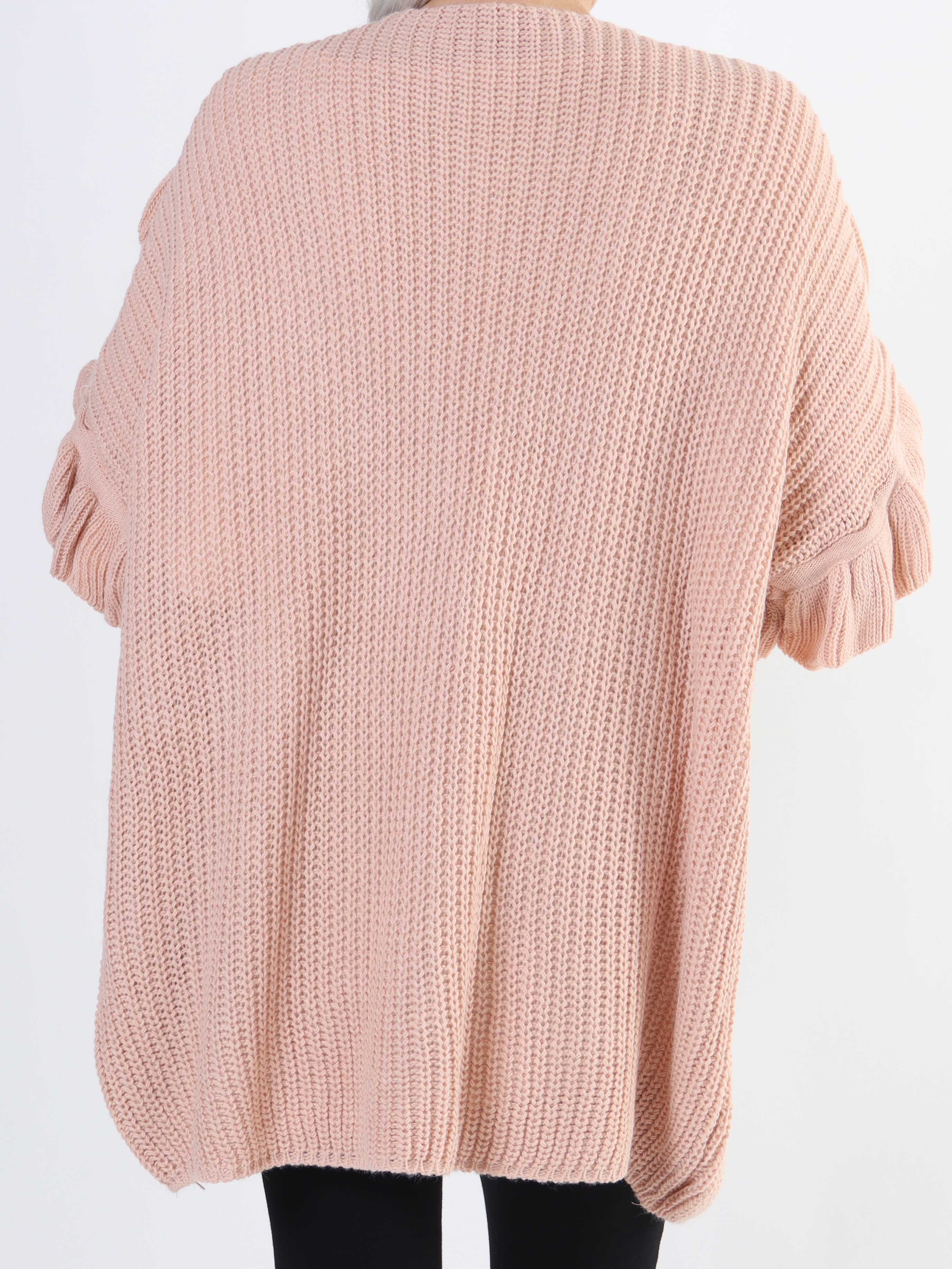 Ellis Cardigan - Lækker plus size strikcardigan med fine flæsedetaljer